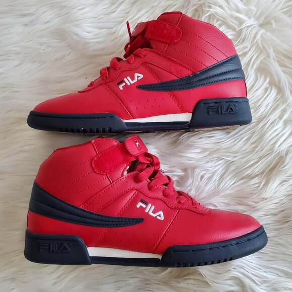 Fila Big Kids Red/Blue High-Top Embroidered Sneaker SZ 6 - Picture 9 of 10